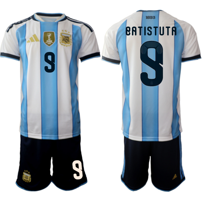 Men Argentina Long sleeve home 015 style 2026 World Cup Soccer jersey